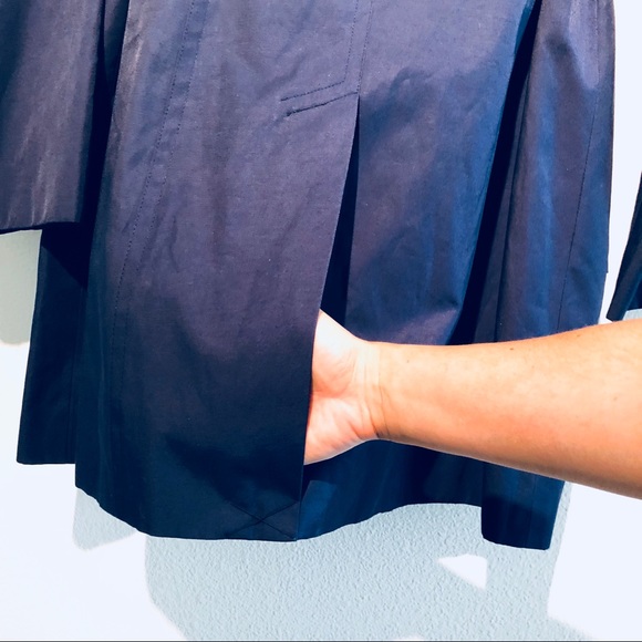 NEW: London Fog Navy Blue Double Lapel Raincoat - Picture 6 of 8